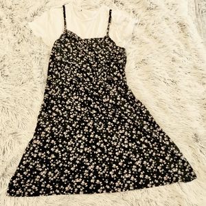 Floral Slip T-shirt Dress